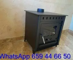 Estufa de leña con salida de humos por Arriba - 5