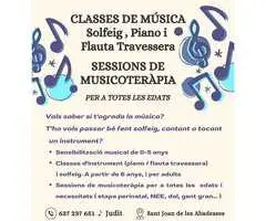 CLASES ONLINE/PRESENCIALES DE MÚSICA (solfeo, piano y flauta travesera) · MUSICOTERÀPIA - 1