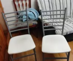 2  SILLAS  DE  HIERRO  TAPIZADAS 15  € - 3