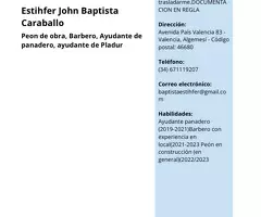 Busco trabajo de cualquier tipo