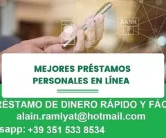 ¿Necesita financiación / un préstamo personal ?