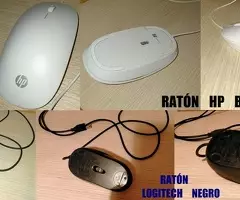 RATÓN  BLANCO  HP  Y  RATÓN  NEGRO  LOGITECH  8  €