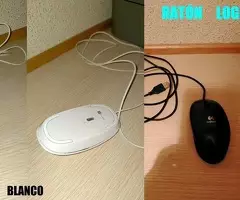 RATÓN  BLANCO  HP  Y  RATÓN  NEGRO  LOGITECH  8  € - 4