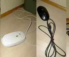 RATÓN  BLANCO  HP  Y  RATÓN  NEGRO  LOGITECH  8  € - 5