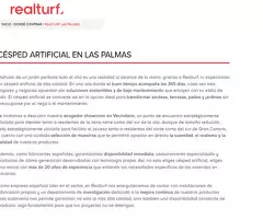 Césped Artificial Las Palmas Realturf