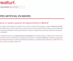 Césped Artificial Madrid Realturf