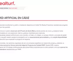 Césped artificial en Cádiz Realturf