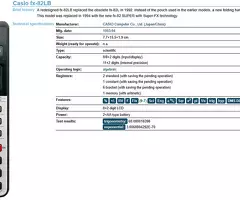 CALCULADORA CIENTÍFICA CASIO FX 82 LB 8 € - 2