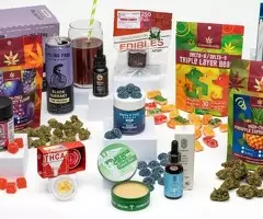 Aceite de THC desechable, aceite de CBD, vaporizadores, gomitas y otros productos disponibles.