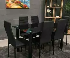 📦 Mesa de cristal templado + 6 sillas