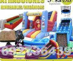 Atracciones hinchables mecanicas