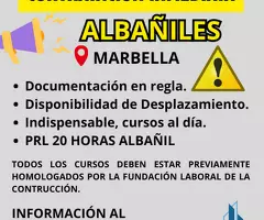 ALBAÑIL 1 O 2 ESTEPONA