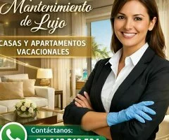 Servicios de limpieza y mantenimiento casas y apartamientos vacancionales