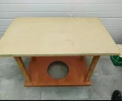 Mesa camilla con cristal